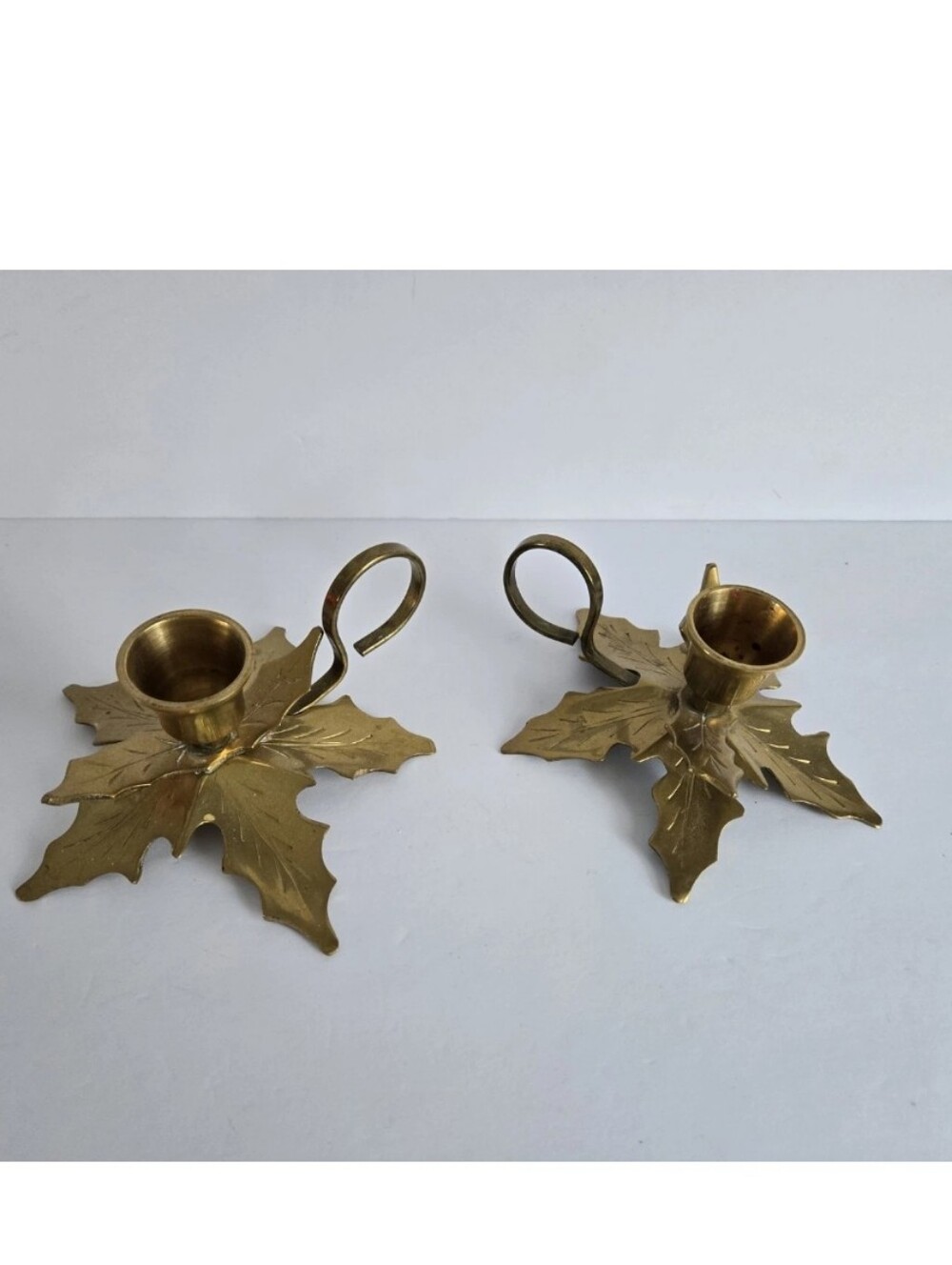 Brass Candlestick Candle Holder Set Vintage